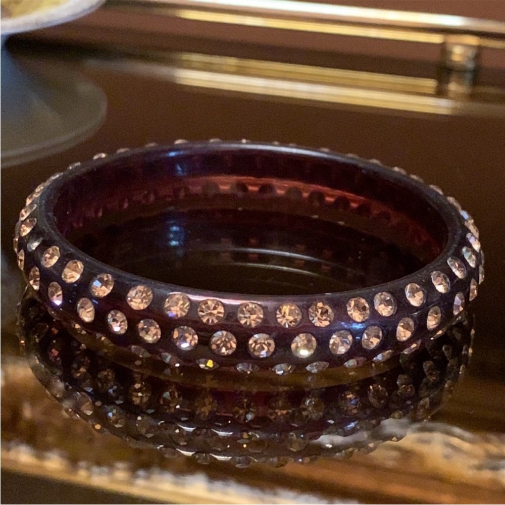Acrylic Crystal Bangle Bracelet